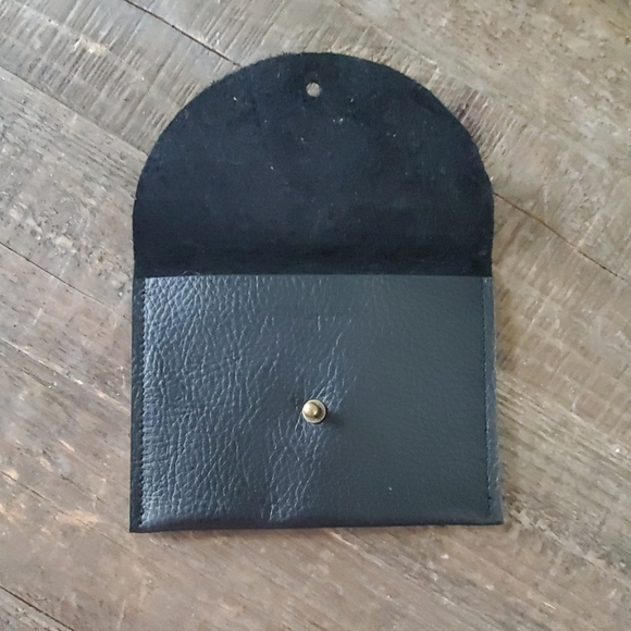 Molly M Designs Leather Pouch Wallet in Charcoal - Picture 2 of 4